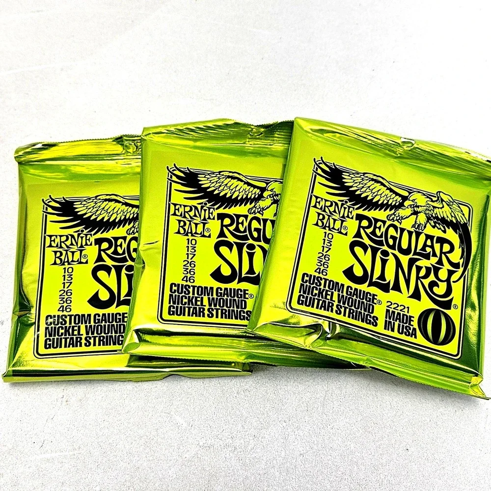 2221 Ernie Ball Regular Slinky Nickel 10-46 Electric Guitar‎ 6 Strings 10 SETS